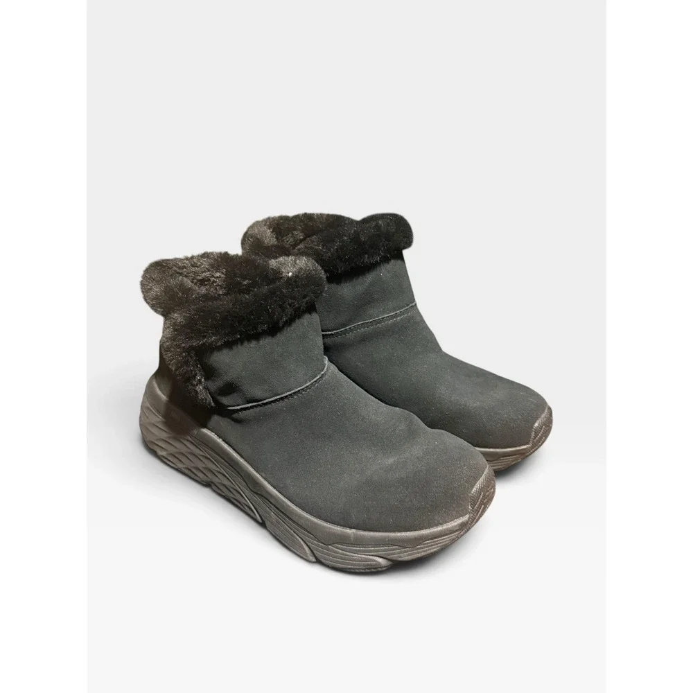 Skechers Max Cushioning slip-on ankle Boots Black Size 10 Women's
